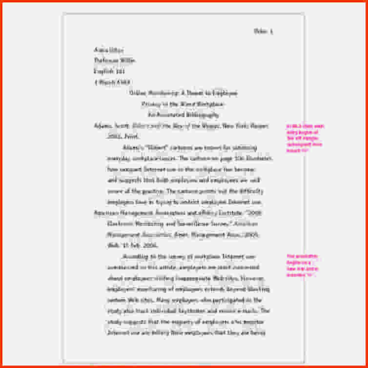 MLA Format of an Annotated Bibliography | Annotated ...