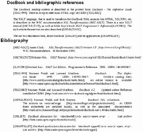 Bibliography of a website
