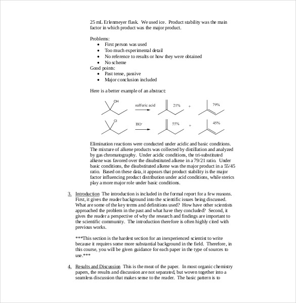 Chemistry lab report