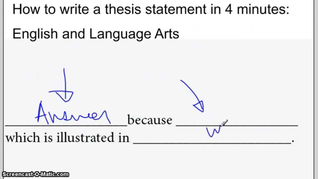 Help with a thesis sentence