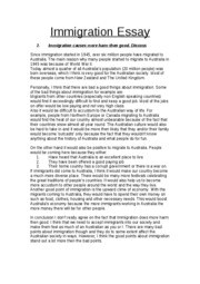 Illegal immigration essay outline