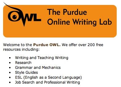 APA Format and Style Guide from Purdue University Online Writing Lab.